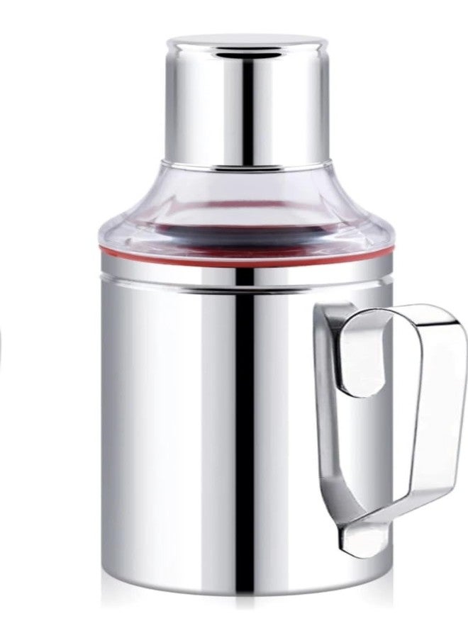 DARAZ موزع زيت من الفولاذ المقاوم للصدأ من داراز بمقبض | وعاء زيت | صبّاب زيت | قدر زيت | علبة زيت | زجاجة زيت بمقبض - (عبوة من قطعتين) - Image 2